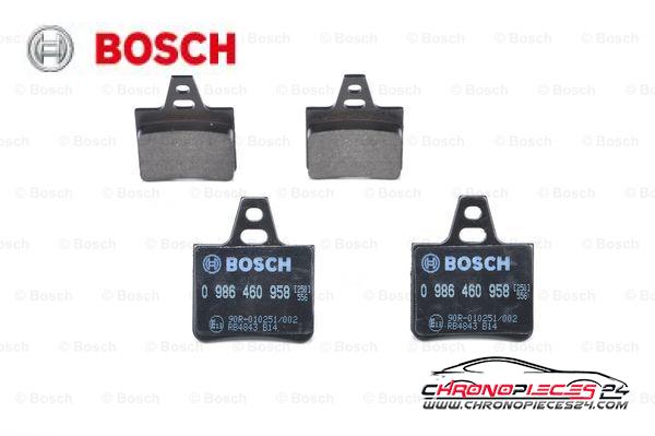 Achat de BOSCH 0 986 460 958 Kit de plaquettes de frein, frein à disque pas chères