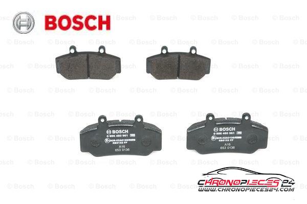 Achat de BOSCH 0 986 460 961 Kit de plaquettes de frein, frein à disque pas chères