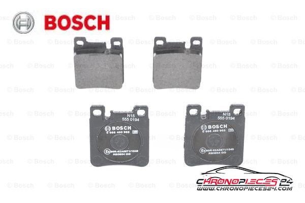 Achat de BOSCH 0 986 460 965 Kit de plaquettes de frein, frein à disque pas chères