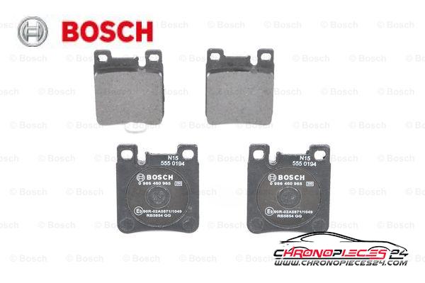 Achat de BOSCH 0 986 460 965 Kit de plaquettes de frein, frein à disque pas chères