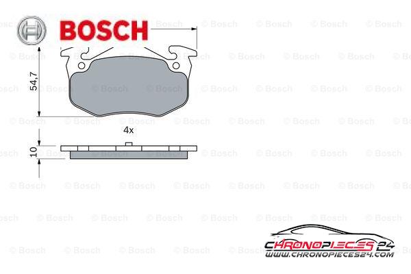 Achat de BOSCH 0 986 460 970 Kit de plaquettes de frein, frein à disque pas chères