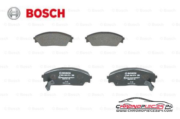 Achat de BOSCH 0 986 460 972 Kit de plaquettes de frein, frein à disque pas chères