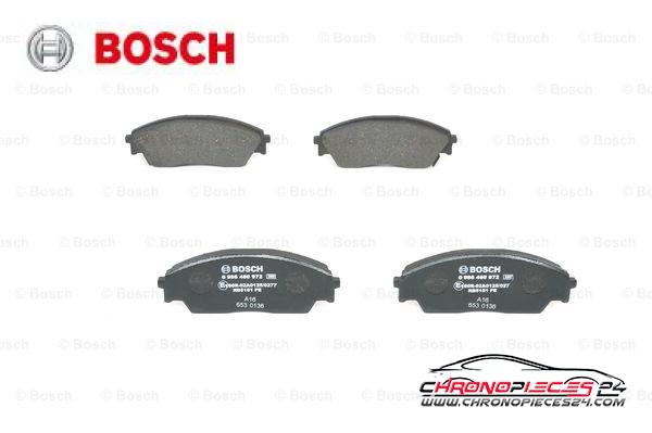 Achat de BOSCH 0 986 460 972 Kit de plaquettes de frein, frein à disque pas chères