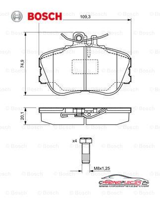 Achat de BOSCH 0 986 460 977 Kit de plaquettes de frein, frein à disque pas chères