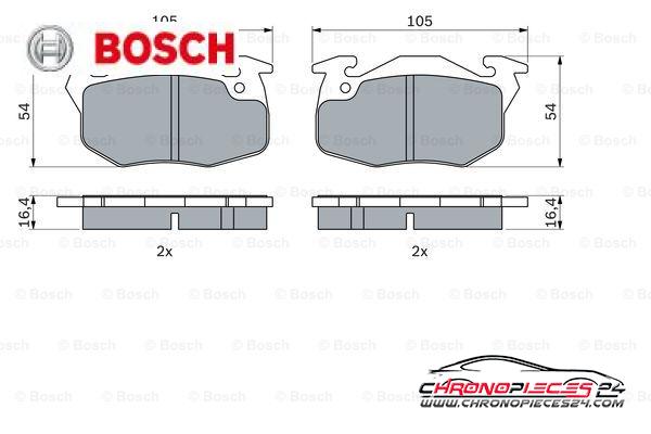 Achat de BOSCH 0 986 460 983 Kit de plaquettes de frein, frein à disque pas chères