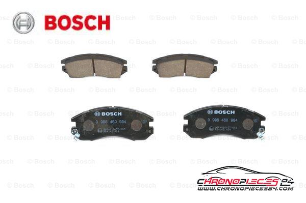 Achat de BOSCH 0 986 460 984 Kit de plaquettes de frein, frein à disque pas chères