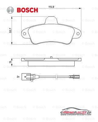 Achat de BOSCH 0 986 460 991 Kit de plaquettes de frein, frein à disque pas chères