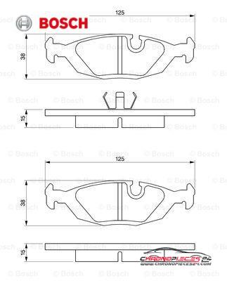 Achat de BOSCH 0 986 460 996 Kit de plaquettes de frein, frein à disque pas chères