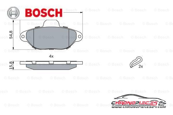 Achat de BOSCH 0 986 461 119 Kit de plaquettes de frein, frein à disque pas chères