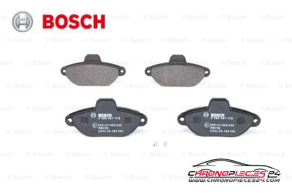 Achat de BOSCH 0 986 461 119 Kit de plaquettes de frein, frein à disque pas chères