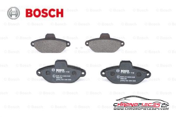 Achat de BOSCH 0 986 461 119 Kit de plaquettes de frein, frein à disque pas chères