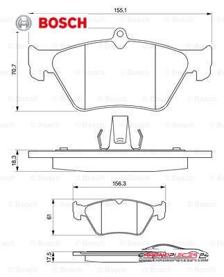 Achat de BOSCH 0 986 461 129 Kit de plaquettes de frein, frein à disque pas chères