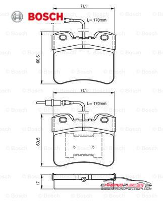 Achat de BOSCH 0 986 461 130 Kit de plaquettes de frein, frein à disque pas chères