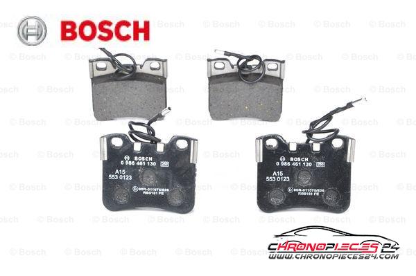 Achat de BOSCH 0 986 461 130 Kit de plaquettes de frein, frein à disque pas chères