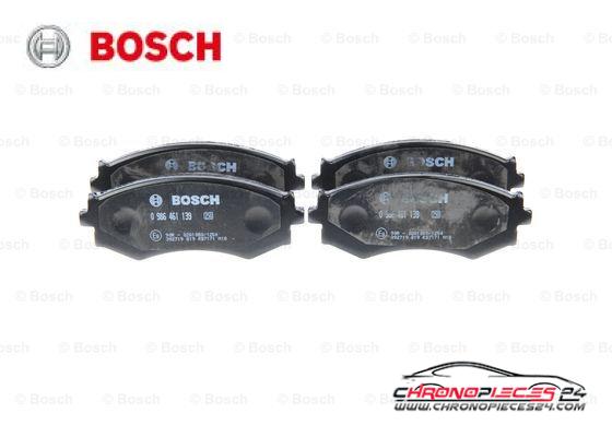 Achat de BOSCH 0 986 461 139 Kit de plaquettes de frein, frein à disque pas chères