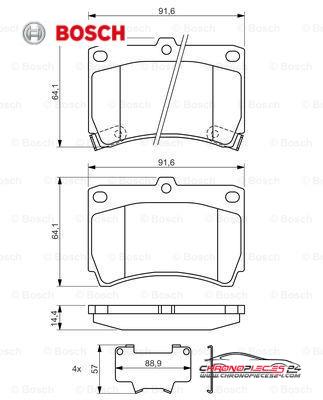 Achat de BOSCH 0 986 461 141 Kit de plaquettes de frein, frein à disque pas chères