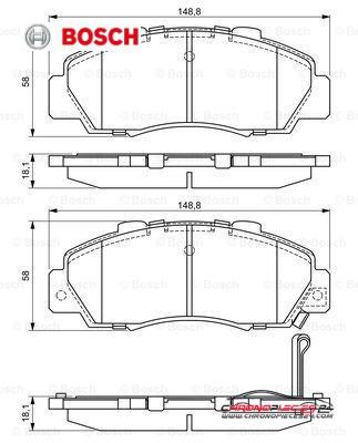 Achat de BOSCH 0 986 461 142 Kit de plaquettes de frein, frein à disque pas chères