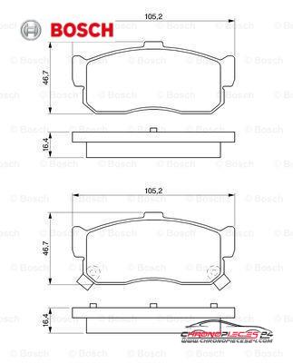 Achat de BOSCH 0 986 461 144 Kit de plaquettes de frein, frein à disque pas chères