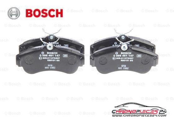 Achat de BOSCH 0 986 461 147 Kit de plaquettes de frein, frein à disque pas chères