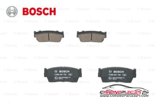 Achat de BOSCH 0 986 461 750 Kit de plaquettes de frein, frein à disque pas chères