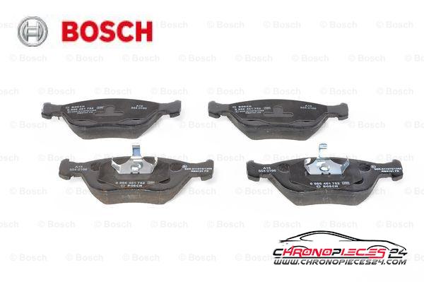 Achat de BOSCH 0 986 461 752 Kit de plaquettes de frein, frein à disque pas chères