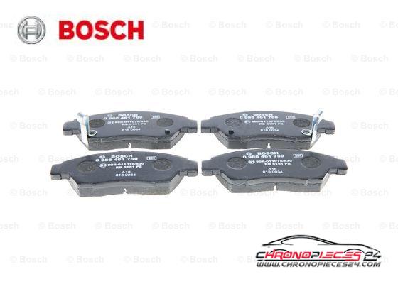 Achat de BOSCH 0 986 461 759 Kit de plaquettes de frein, frein à disque pas chères