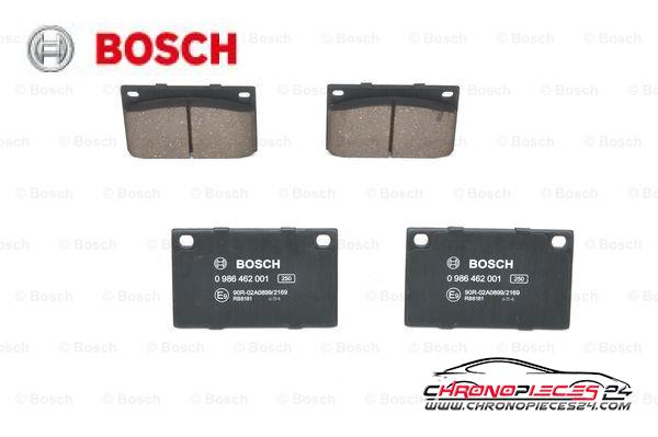 Achat de BOSCH 0 986 462 001 Kit de plaquettes de frein, frein à disque pas chères