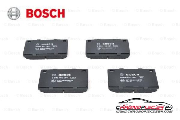 Achat de BOSCH 0 986 462 001 Kit de plaquettes de frein, frein à disque pas chères