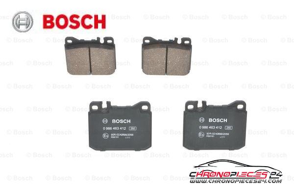 Achat de BOSCH 0 986 463 412 Kit de plaquettes de frein, frein à disque pas chères