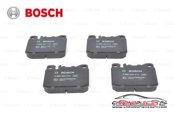 Achat de BOSCH 0 986 463 412 Kit de plaquettes de frein, frein à disque pas chères