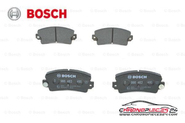 Achat de BOSCH 0 986 463 490 Kit de plaquettes de frein, frein à disque pas chères