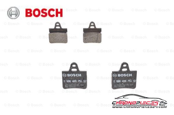 Achat de BOSCH 0 986 465 751 Kit de plaquettes de frein, frein à disque pas chères