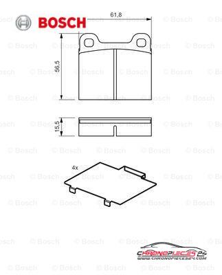 Achat de BOSCH 0 986 466 302 Kit de plaquettes de frein, frein à disque pas chères