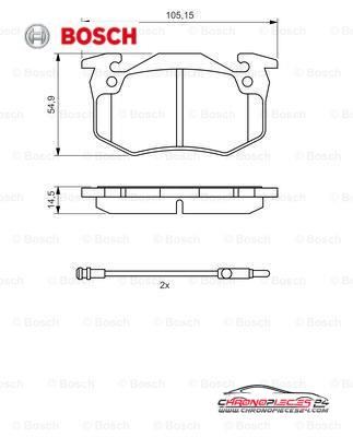 Achat de BOSCH 0 986 466 346 Kit de plaquettes de frein, frein à disque pas chères