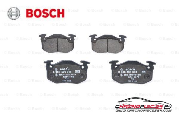 Achat de BOSCH 0 986 466 346 Kit de plaquettes de frein, frein à disque pas chères