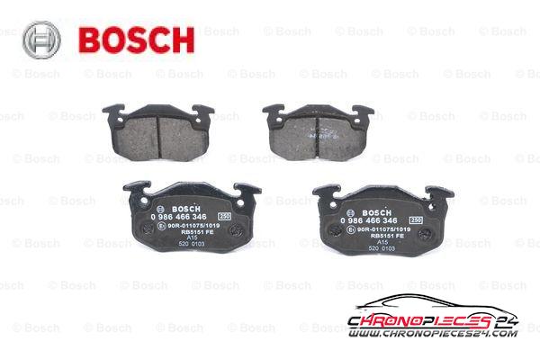 Achat de BOSCH 0 986 466 346 Kit de plaquettes de frein, frein à disque pas chères