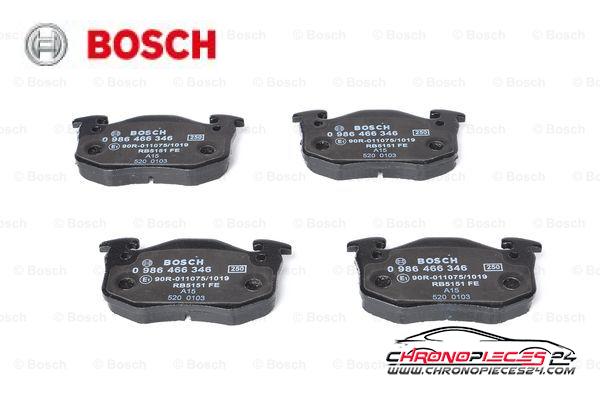 Achat de BOSCH 0 986 466 346 Kit de plaquettes de frein, frein à disque pas chères