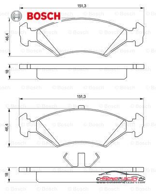 Achat de BOSCH 0 986 466 402 Kit de plaquettes de frein, frein à disque pas chères