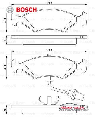 Achat de BOSCH 0 986 466 403 Kit de plaquettes de frein, frein à disque pas chères