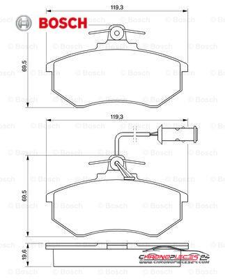 Achat de BOSCH 0 986 466 693 Kit de plaquettes de frein, frein à disque pas chères