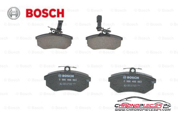 Achat de BOSCH 0 986 466 693 Kit de plaquettes de frein, frein à disque pas chères