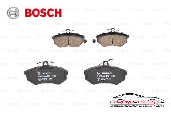 Achat de BOSCH 0 986 466 700 Kit de plaquettes de frein, frein à disque pas chères