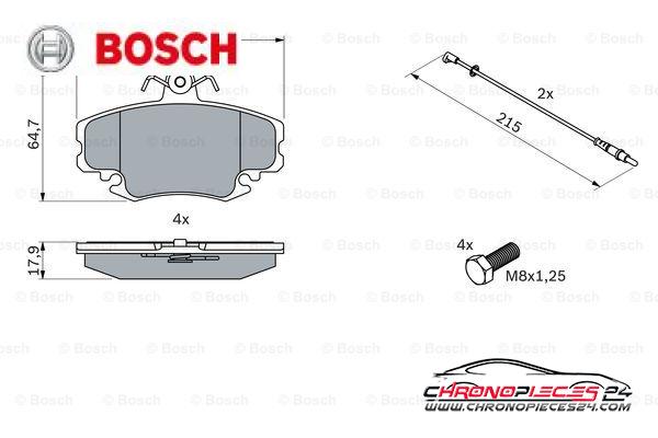 Achat de BOSCH 0 986 467 720 Kit de plaquettes de frein, frein à disque pas chères