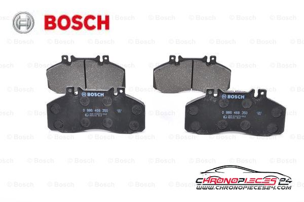 Achat de BOSCH 0 986 468 350 Kit de plaquettes de frein, frein à disque pas chères