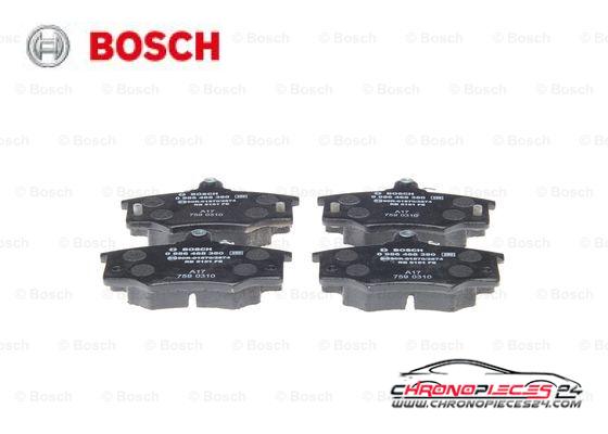 Achat de BOSCH 0 986 468 380 Kit de plaquettes de frein, frein à disque pas chères