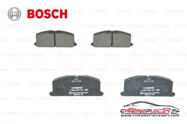 Achat de BOSCH 0 986 468 701 Kit de plaquettes de frein, frein à disque pas chères