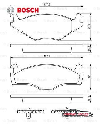 Achat de BOSCH 0 986 468 871 Kit de plaquettes de frein, frein à disque pas chères