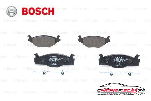 Achat de BOSCH 0 986 468 871 Kit de plaquettes de frein, frein à disque pas chères