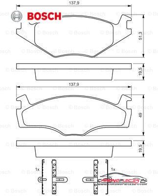 Achat de BOSCH 0 986 468 873 Kit de plaquettes de frein, frein à disque pas chères