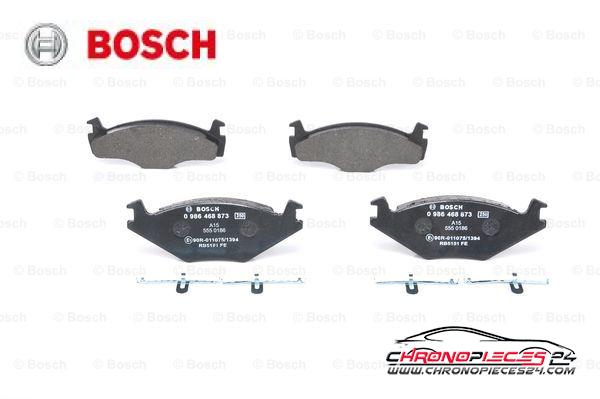 Achat de BOSCH 0 986 468 873 Kit de plaquettes de frein, frein à disque pas chères